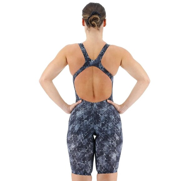 TYR Avictor 2.0 Open Back Technical Swimsuit Womens Size 26 Black Kneeskin - Picture 5 of 15